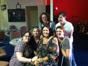 Donna and her Canberra friends at a fundraiser for her in Trundle. March 9th 2013